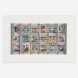 Paam by Yaacov Agam, 1973, Agamograph in colors mounted to cardstock, sold Jan 2023