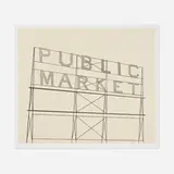 Ed Ruscha, Public Market, 2006, etching and aquatint in colors on Gampi