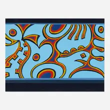Charles Searles, Dance in the Blue Sky II, 1980, screenprint in colors