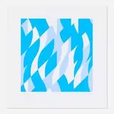 Bridget Riley, Two Blues, 2003, screenprint in colors