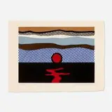Roy Lichtenstein, Illustration for De nouveau au-dessus de Denver (from the La nouvelle chute de l'Amérique portfolio), 1992, etching and aquatint in colors on Japanese nacré