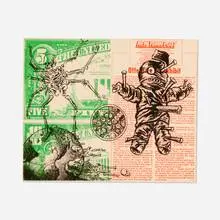 Untitled (Voodoo Doll and Spider) by David Wojnarowicz, 1990, lithograph in colors, sold Feb 2025