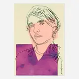 Self-Portrait by Andy Warhol, 1978, screenprint in colors on wallpaper, sold Feb 2025