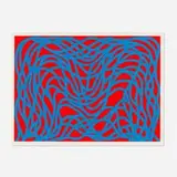 Sol LeWitt, Loopy Doopy, Blue/Red (from the Twoandthreezeros: Exit Art portfolio)