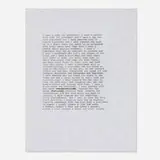 Zoe Leonard, I want a president, ink on onion skin paper
