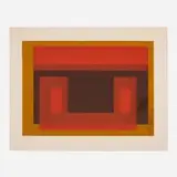 I-S Va 2 (from the Six Variants portfolio) by Josef Albers, 1969, screenprint in colors on Arches, sold Feb 2025