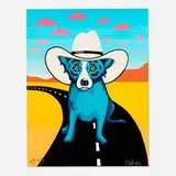 George Rodrigue, Route 66, 2001, screenprint in colors