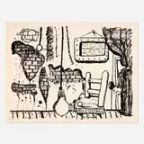 Philip Guston, East Side, 1980, lithograph on Arches 88