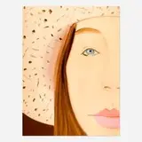 Alex Katz, Straw Hat II, 2022, archival pigment print on Innova Etching Cotton Rag 315 gsm