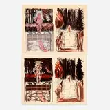 Jennifer Bartlett, In the Garden #40, 1983, screenprint and woodcut in colors on two sheets of handmade Echizen Hosho