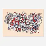 Jean Dubuffet, Masse aux pedales, 1976, screenprint in colors