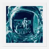 Michael Kagan, Moonwalker, 2024, screenprint in colors on Magnani Incisioni