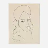 Catherinette by Henri Matisse, 1946, lithograph on Marais, sold Feb 2025