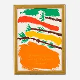 flowers grow by Corita Kent, 1977, screenprint in colors, sold Feb 2025