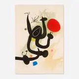 Joan Miró, La Serpentine, 1978, color wash, etching and aquatint in colors and knife scrapes on Arches