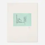 Robert Motherwell, The Hospital (from the Ulysses portfolio), 1988, etching in colors on Johannot