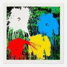 Flowar$ by Thierry Guetta, 2021, screenprint in colors, sold Feb 2025