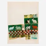Robert Rauschenberg, Rabbit Chow (from the Chow Bags series), 1977, screenprint in colors with collage and plastic twine