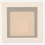 WLS XIV (from the White Line Squares, Series II portfolio) by Josef Albers, 1966, screenprint in colors on Arches Cover, sold Feb 2025
