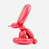 Jeff Koons, Balloon Rabbit (Red), 2017, glazed porcelain