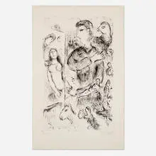 Création by Marc Chagall, 1980, lithograph on Arches, sold Feb 2025
