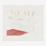 David Hockney, On It May Stay His Eye (from The Blue Guitar portfolio), 1976-77, etching and aquatint in colors on Inversek mould-made