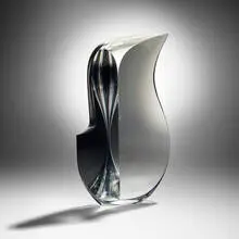 Embrace by Christopher Ries, 1998, cut, ground, and polished optical crystal, sold Feb 2025