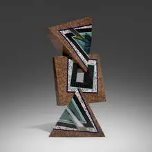 William Carlson, Untitled (from the Pragnanz series), 1995, granite, glass, steel wire