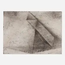 Stanislav Libenský, Untitled, 1991-92, gesso, graphite and charcoal on paper on canvas