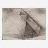Stanislav Libenský, Untitled, 1991-92, gesso, graphite and charcoal on paper on canvas