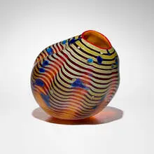 Cinnamon Macchia by Dale Chihuly, 2001, hand-blown glass, sold Feb 2025