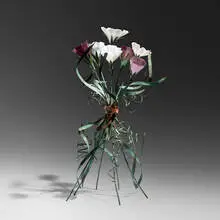 Flo Perkins, Victoria’s Bouquet, 2004, hand-blown glass, patinated bronze