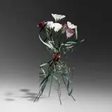 Flo Perkins, Victoria’s Bouquet, 2004, hand-blown glass, patinated bronze