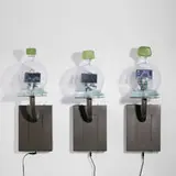 Tim Tate, She Was Often Gripped with the Desire to be Elsewhere, 2008, blown and cast glass, enameled steel, electronic component, and original video
