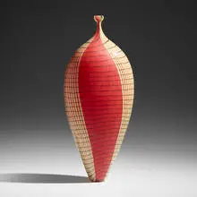 Foemina by Lino Tagliapietra, 1997, hand-blown glass, partial inciso surface, sold Feb 2025