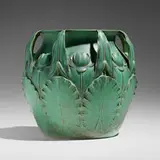 Hugh Garden for Teco Pottery, Important jardiniere with water lilies, model 86
