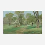 Charles Abel Corwin, Thatcher Woods, River Forest, IL, pastel on paper