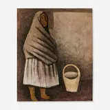 Rufino Tamayo, Mujer de pie con rebozo y canasta