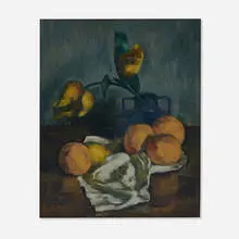 Still Life by Louis Ritman, 1932, oil on canvas panel, sold Dec 2022