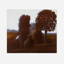 Robert Kipniss, Landscape with House, oil on canvas