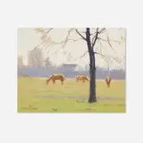 Alexander Farnham, Fertile Meadow, oil on canvas board