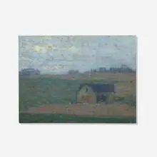 Red Door by John F. Carlson, oil on canvas laid to board, sold Dec 2022