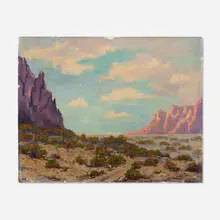 Arthur Amos, Desert Valley, 1938, oil on Masonite