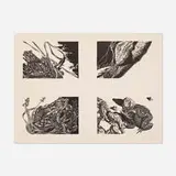 Jack Beal, Frogs and Toad (from the Conspiracy: The Artist as Witness portfolio), 1971, lithograph on Arches