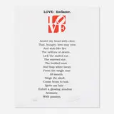 Robert Indiana, Love: Enflame (from The Book of Love portfolio), 1996, screenprint in colors with embossing