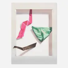 Yrjo Edelmann, Three Easy Pieces (from The Package Deal portfolio), 1996, lithograph in colors