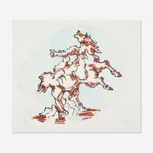 The Horse by Jacques Lipchitz, 1967, lithograph in colors, sold Aug 2021