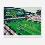 Mark King, Wimbledon Afternoon, 1988, screenprint in colors
