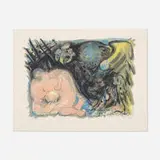 Édouard Pignon, Untitled (from the Flight portfolio), lithograph in colors on Arches