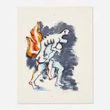 Jacques Lipchitz, Untitled (from the Flight portfolio), lithograph in colors